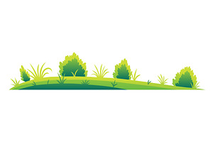 Green lawn with grass and, an Object Illustration by Things for designers