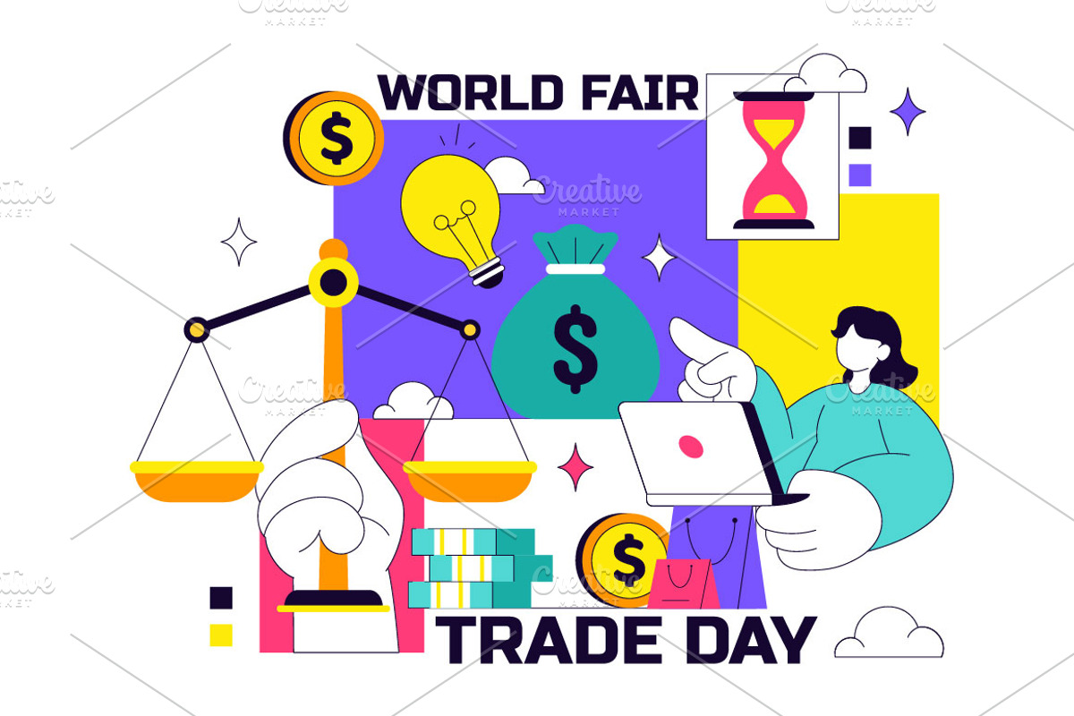 10 World Fair Trade Day Illustration, a Finance Illustration by denayunebgt (Photo 4 of 4)