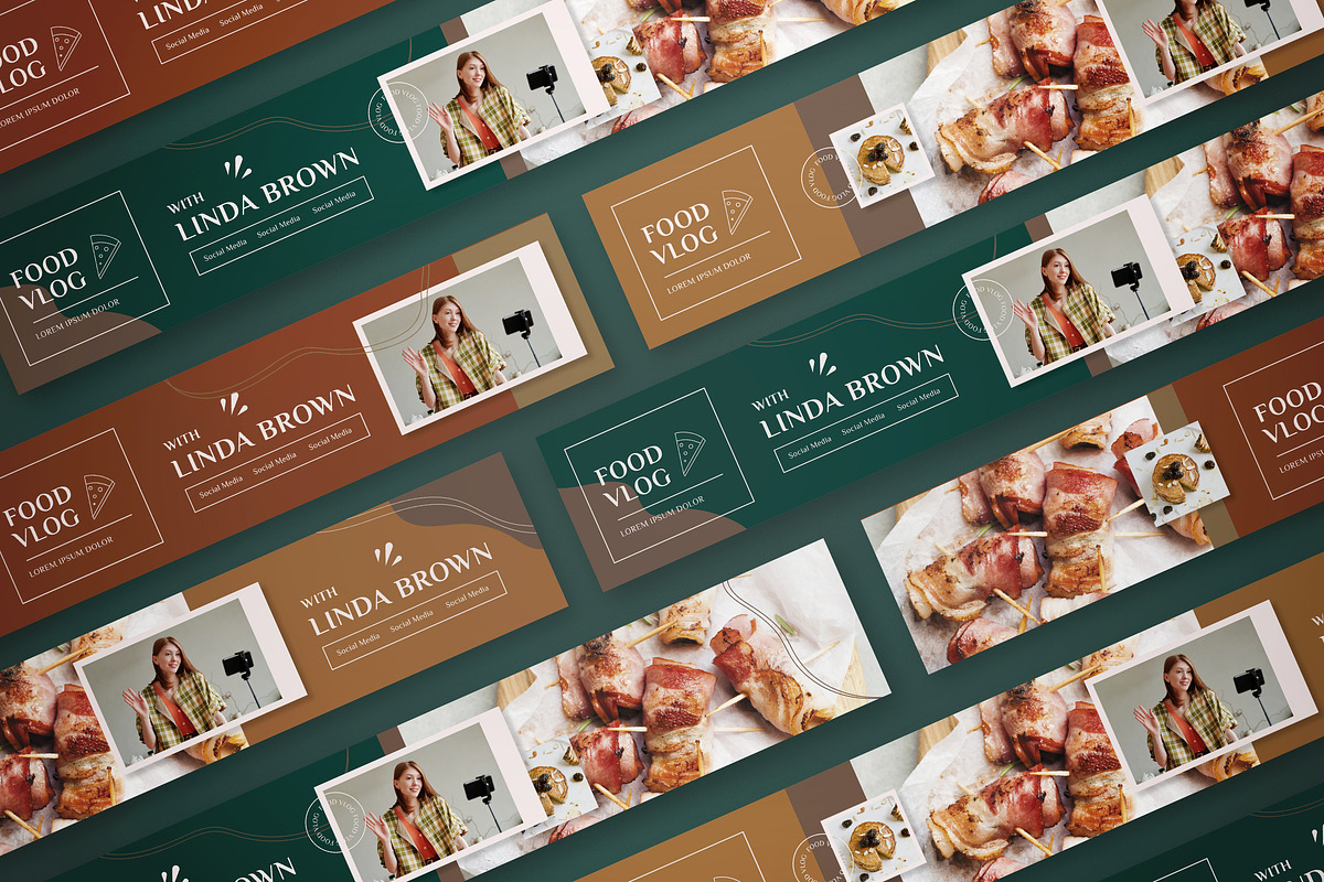 Youtube Cover Food Vlogger, a Social Media Template by graphicook (Photo 2 of 3)