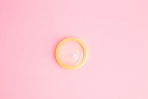 condom in colorful background