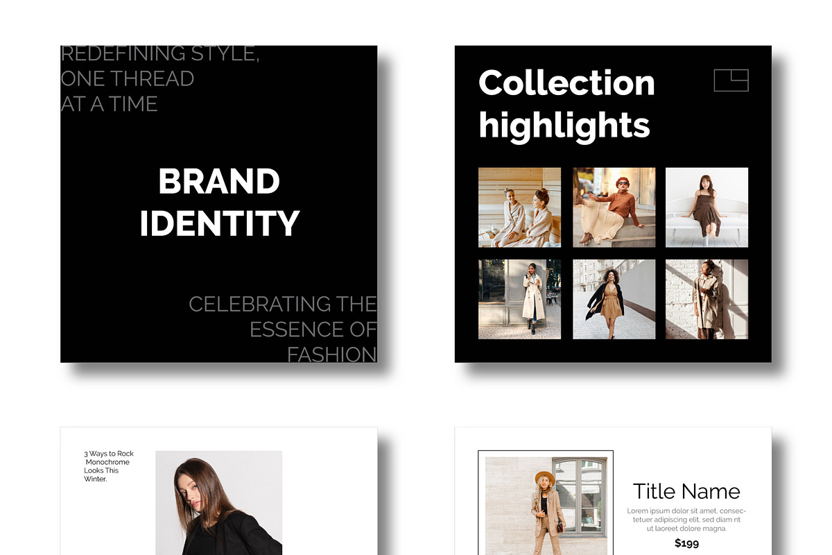 Brand Identity Fashion Social Media, a Social Media Template by MightyDesign (Photo 3 of 9)