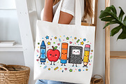 Back to School Cartoon Supplies PNG, a Transportation Illustration by Digital Artistic99 (Thumbnail 6 of 8)