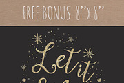 30pcs - Golden Christmas Clip Art, a Texture Illustration by DigitalCloud (Thumbnail 2 of 3)