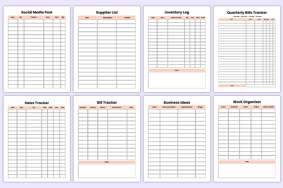2025-26 Side Hustle Planner Canva, a Stationery Template by Mustafiz (Photo 8 of 11)