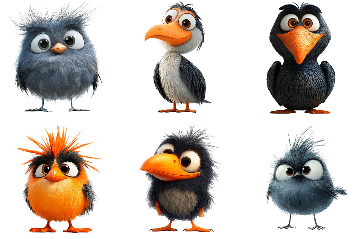 Fluffy Birds Clipart Bundle, an Illustration by Pixels.Craft (Photo 6 of 8)