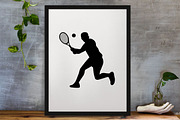 Tennis Silhouette SVG, a Sport Illustration by newminddesign (Thumbnail 3 of 3)