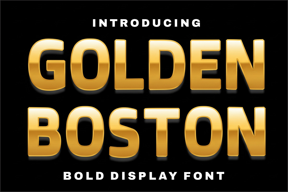 Golden Boston – Luxury Bold Font, a Sans Serif Font by Fourteen Letter (Photo 1 of 5)