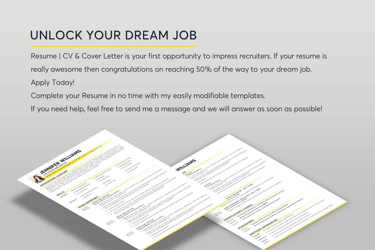 ATS Resume CV Word & Google Docs 44, a Resume Template by MrCam Template Resume|CV (Photo 7 of 8)