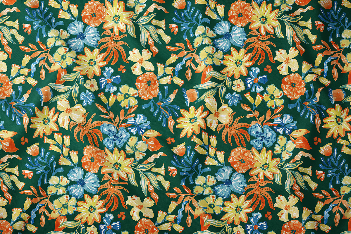 Colorful Flowers Seamless Pattern, a Pattern Graphic by SirenaArt (Photo 8 of 15)