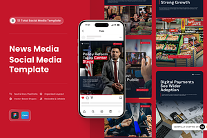 Pressa - News Media Social Media, a Social Media Template by SLAB! Design
