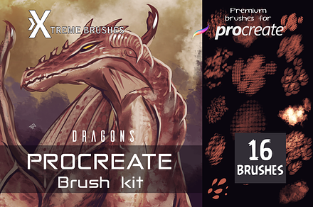 Procreate Dragon Brush Kit