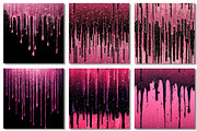 Pink Dripping Glitter Digital Paper, a Texture Graphic by Dream Creation (Thumbnail 4 of 6)