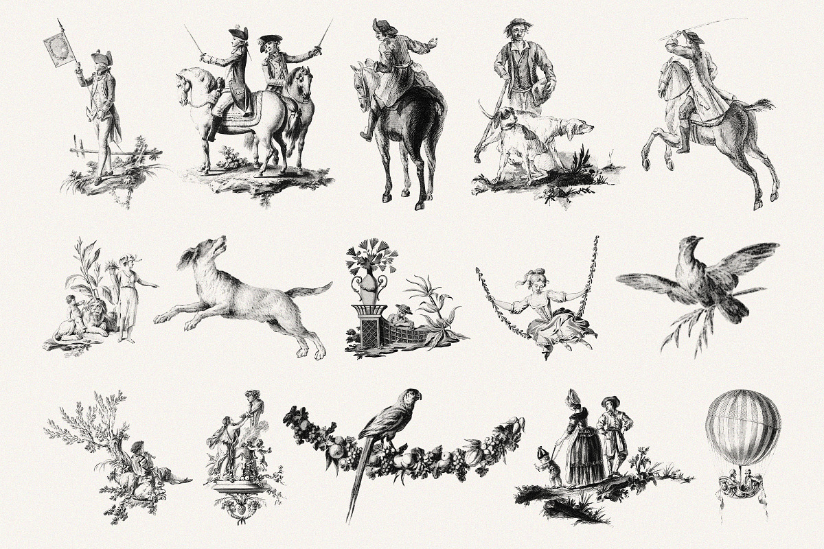 Toile De Jouy Design Collection, a Decorative Illustration by Century Library (Photo 11 of 17)