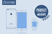Apple Mockups in outlines +BONUS, an iPhone Mockup by voin_Sveta (Thumbnail 2 of 4)
