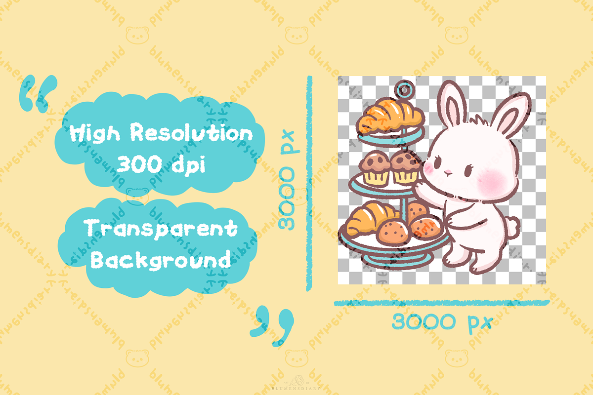 Kawaii Pastel Bunny Autumn Cafe, an Animal Illustration by Blumensdiary (Photo 3 of 7)