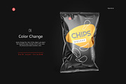 Glossy Snack Package Mockup Halfside, a Packaging Mockup by HelenStock (Thumbnail 2 of 8)
