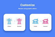 3552 Unigrid Bluetone icons, a Duotone Icon by Icojam store (Thumbnail 3 of 14)