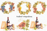 Wine and grapes set illustrations, a Food Illustration by Ann Astro (Thumbnail 5 of 9)