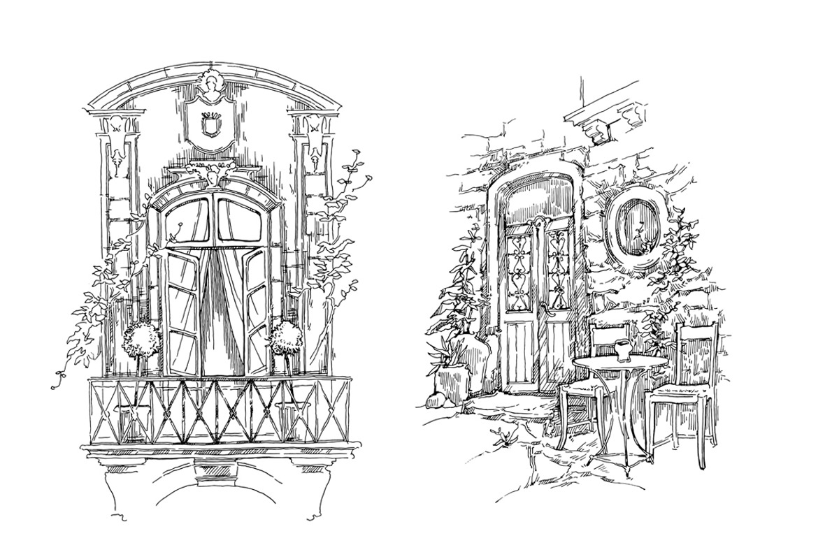 Set of Old Street landscapes, a Texture Illustration by Penndpaper (Photo 4 of 5)