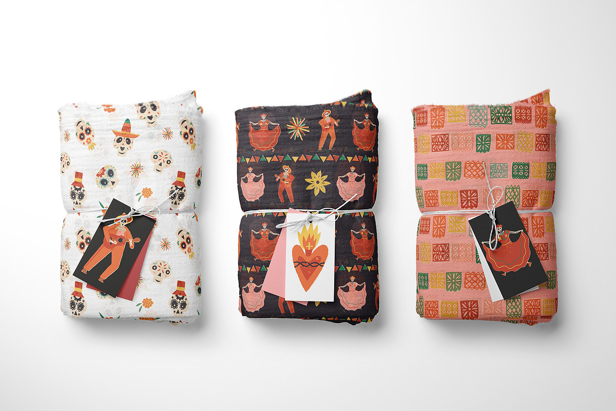 Dia De Los Muertos graphic retro set, a Seasonal Illustration by Paper Cherry (Photo 9 of 16)