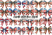 Coquette USA Bows Clipart, an Illustration by Libby Wishes (Thumbnail 1 of 7)