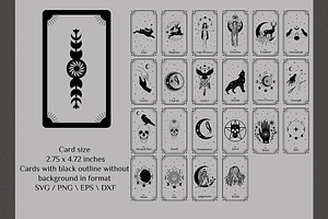 Major Arcana Deck, Tarot Cards.