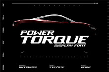 POWER TORQUE Sport Racing Typeface