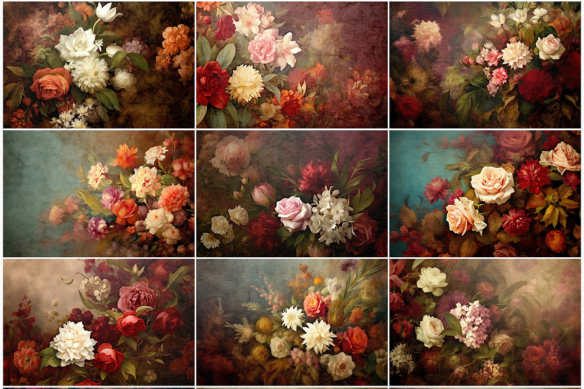 85 Fine Art Vintage Floral Design, a Texture Illustration by Bilgep_design (Photo 3 of 19)