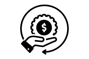 Sponsorship charity solid icon, a Solid Icon by Creative priyanka