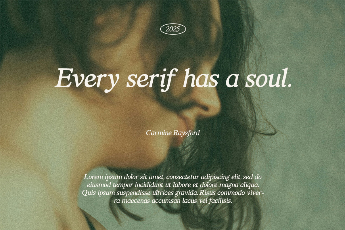 Carmine Raysford | Nostalgic Serif, a Serif Font by Fargun Studio (Photo 24 of 27)