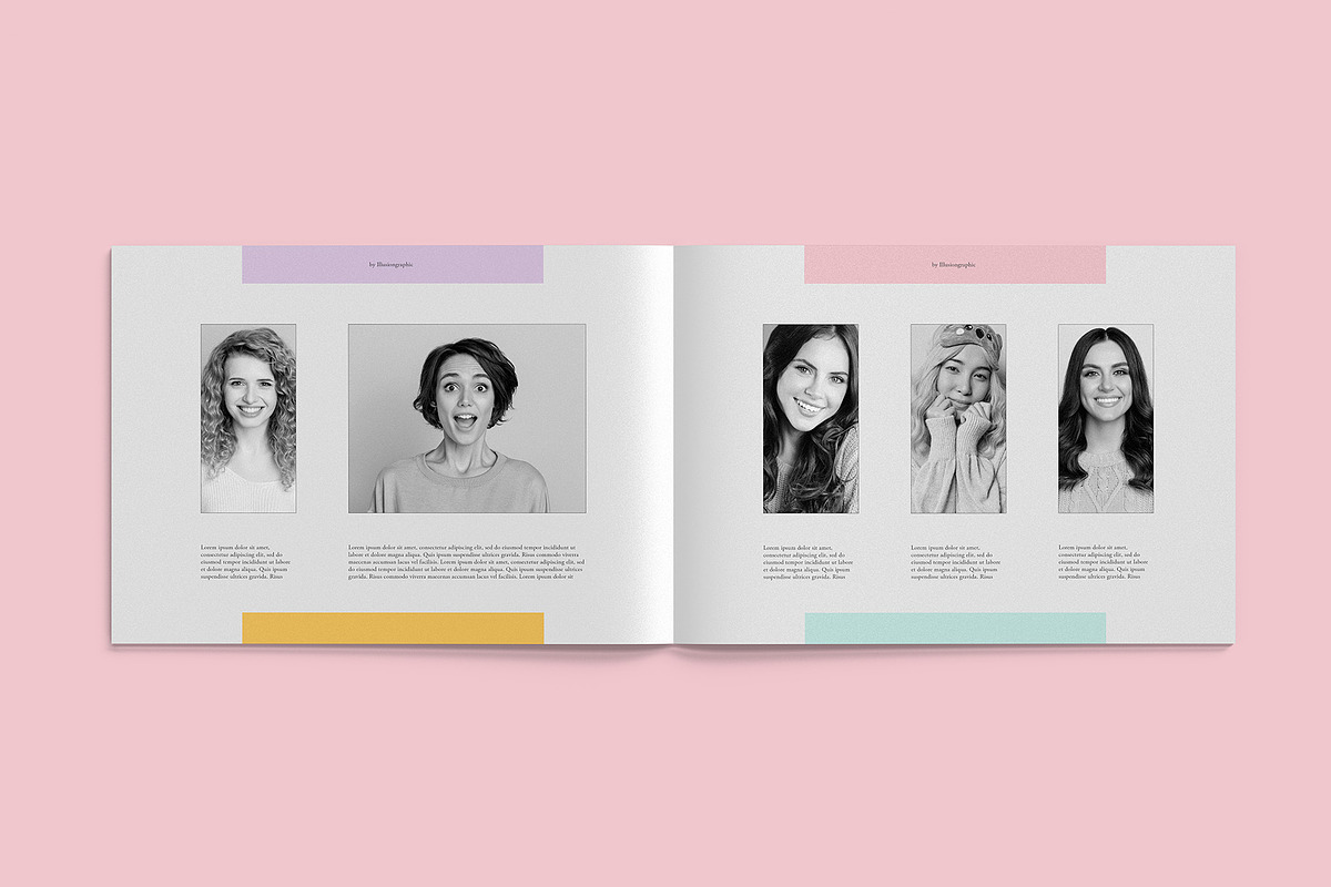 5 A4 Landscape Brochure Mockup, a Books & Magazine Mockup by Illusiongraphic (Photo 11 of 25)