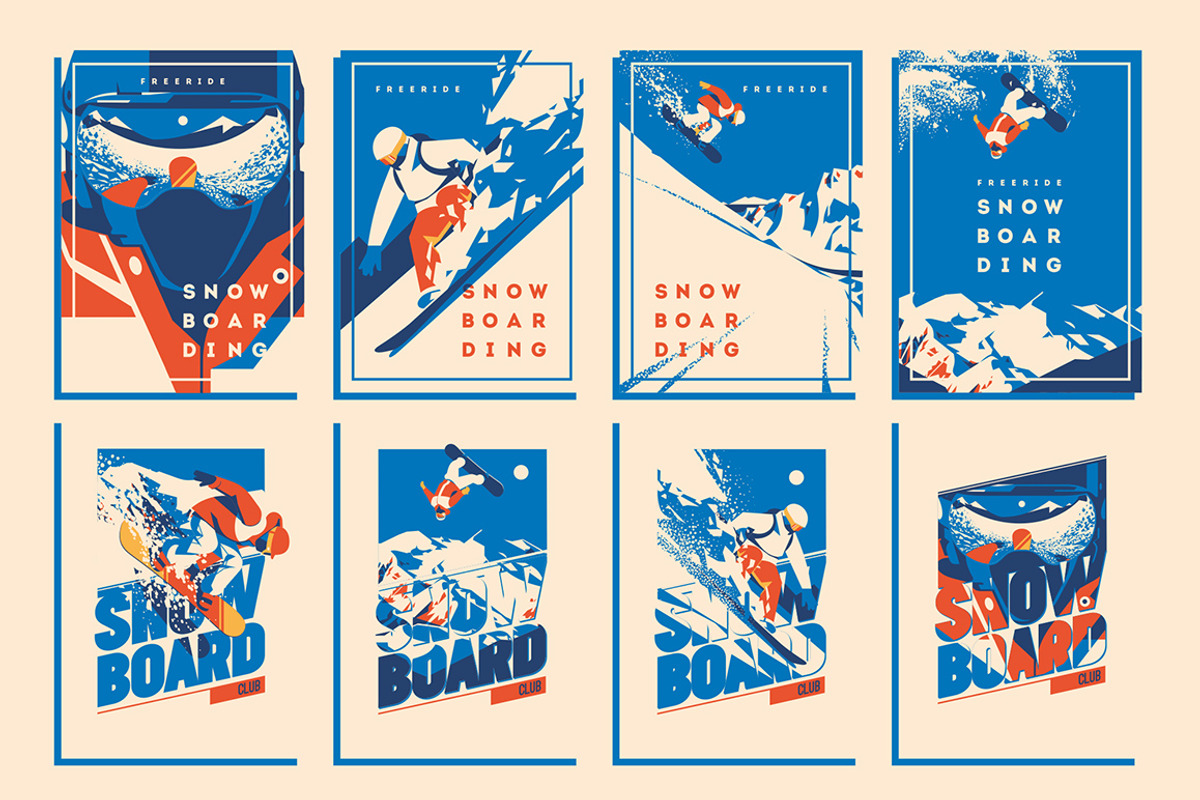 -50% Snowboard Posters&T-Shirt print, a Person Illustration by Alexander Baidin (Photo 7 of 7)