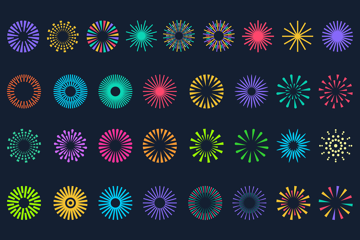 fireworks explosion design vector, a Branding & Logo Template by BARONSTD (Photo 1 of 3)