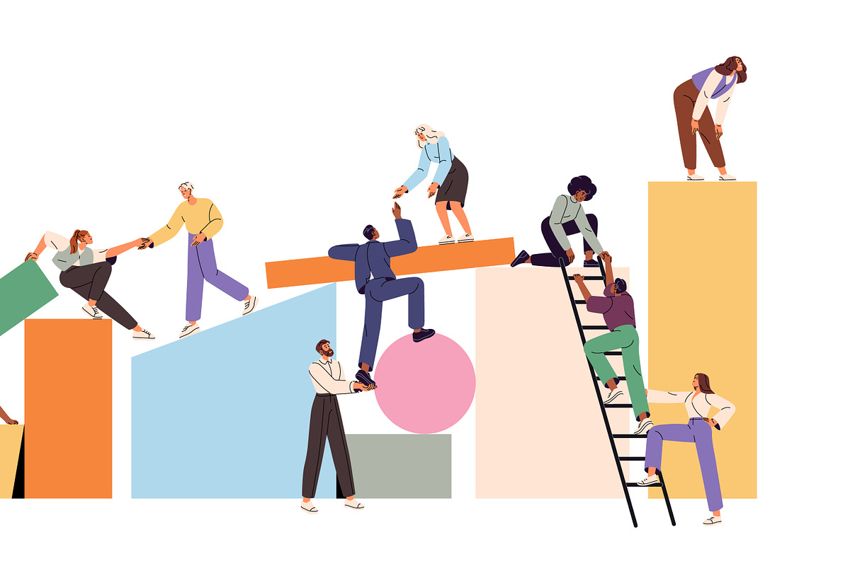 Gender equality, teamwork concept, a Person Illustration by PaperTrident (Photo 3 of 3)