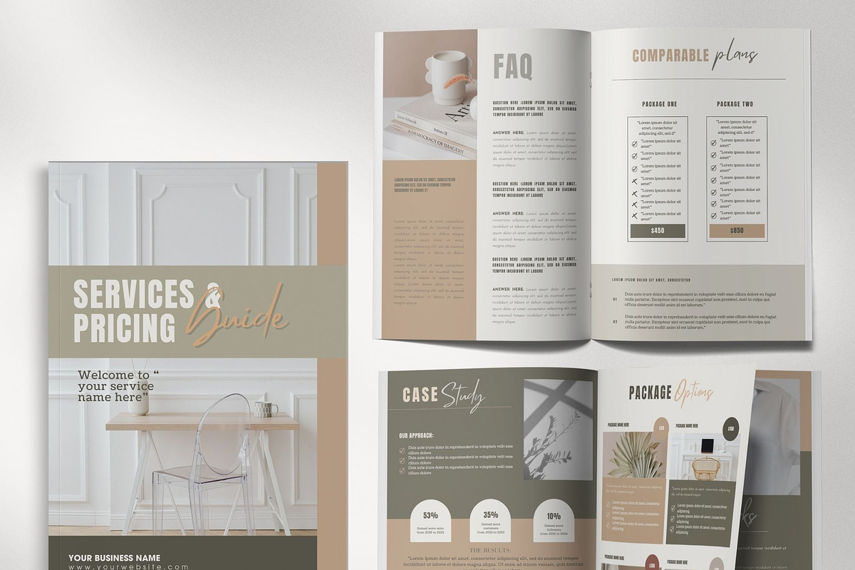 Services & Pricing Guide Template, a Brochure Template by design4social (Photo 2 of 10)