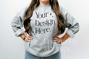 Sport Grey Gildan 18000 Mockup x3, a Hoody Mockup by Uncommon Mockups (Thumbnail 7 of 7)