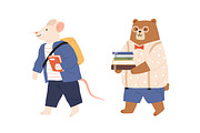 Back to school animals set, an Animal Illustration by Good Studio (Thumbnail 2 of 8)