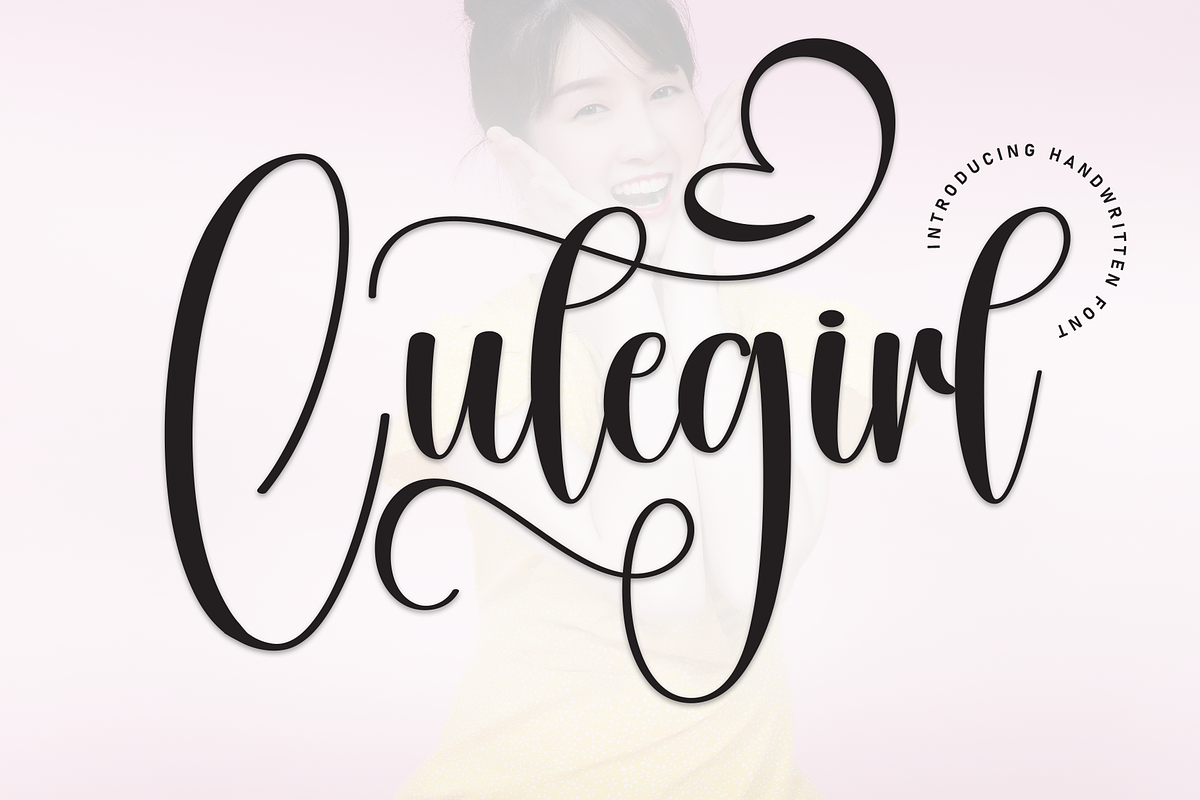 Cutegirl | Script Font, a Handwritten Font by Scratchones (Photo 1 of 9)
