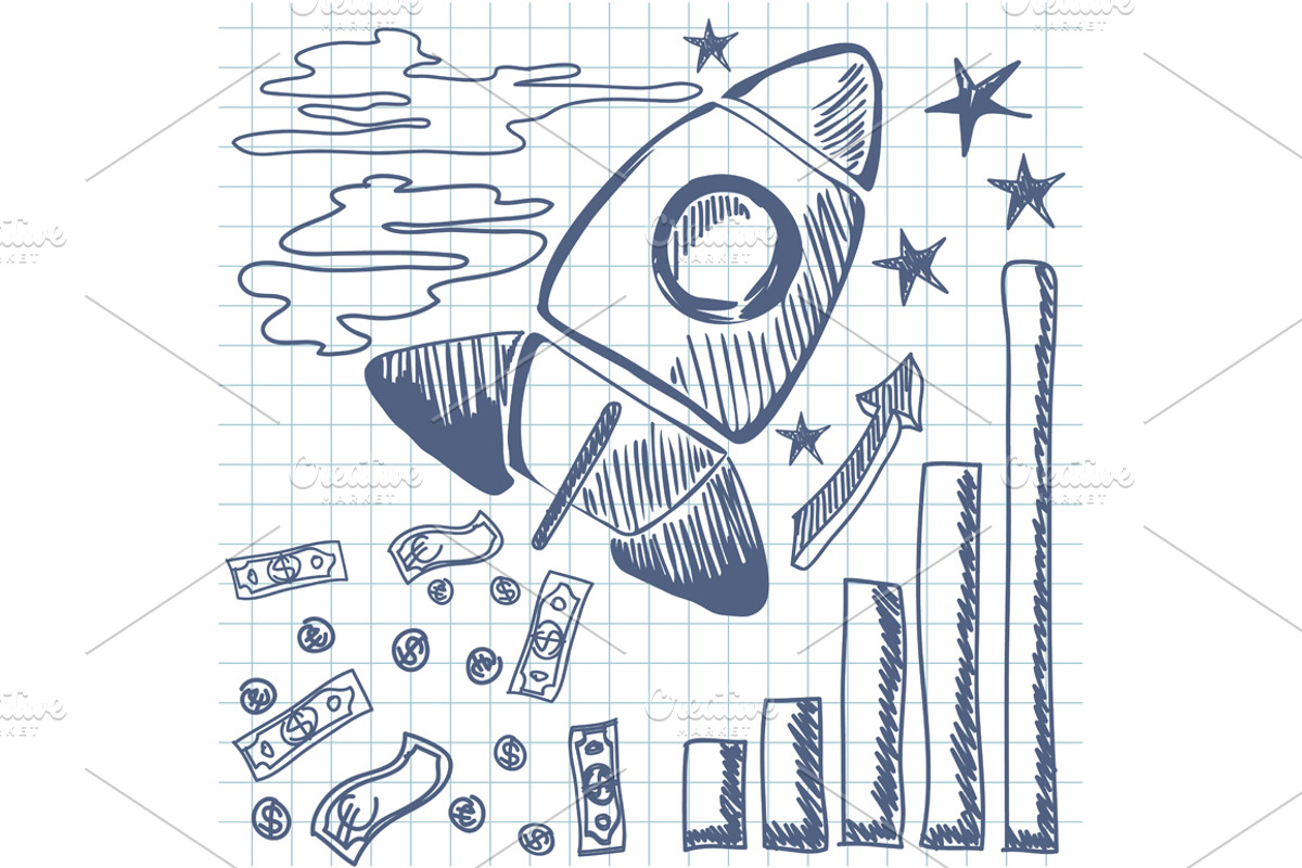 Rocket flies up the graph