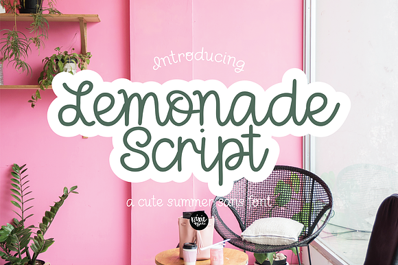LEMONADE SCRIPT a Cute Cursive Font preview 8