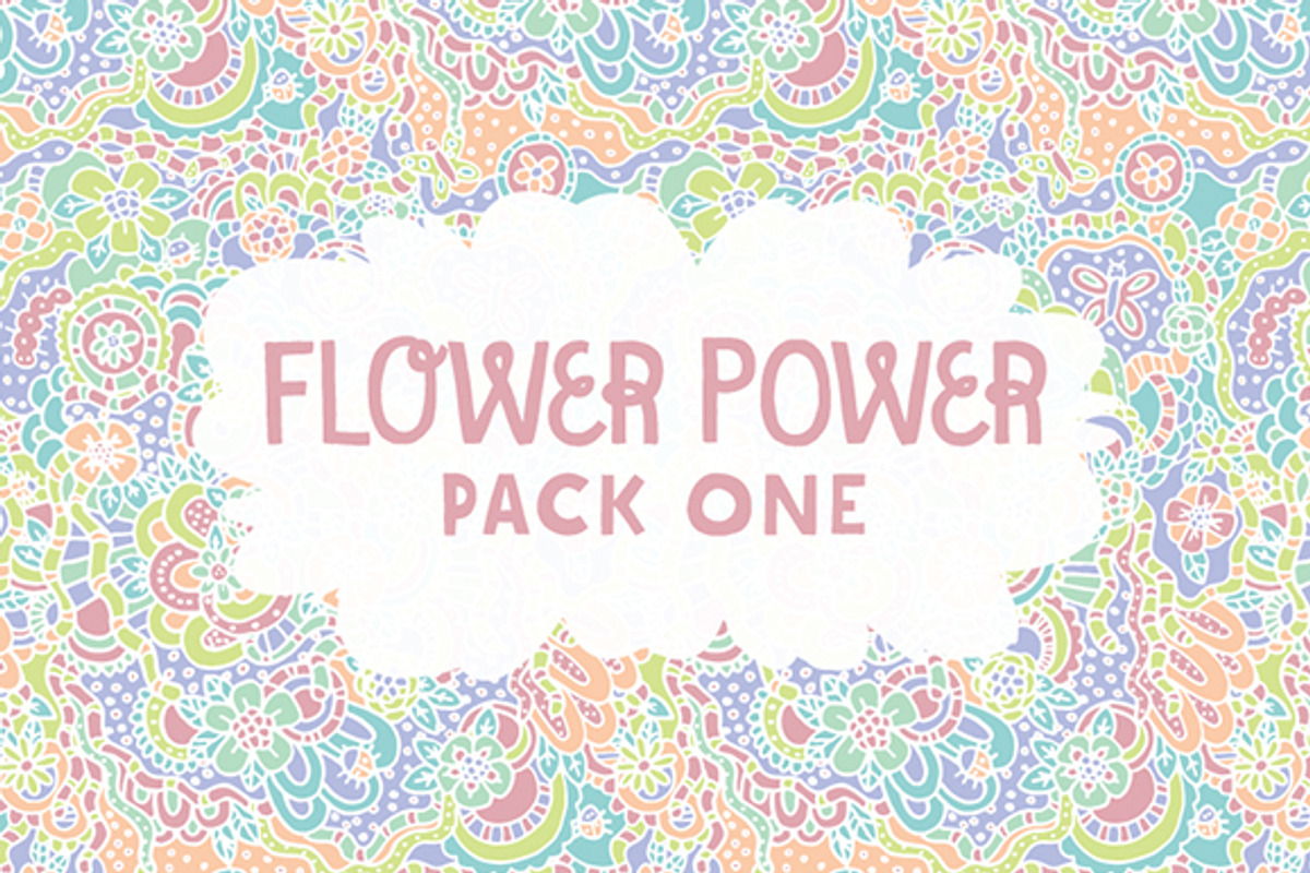 Flower Power Pack 1, a Pattern Graphic by Ariel Tyndell Design (Photo 1 of 2)