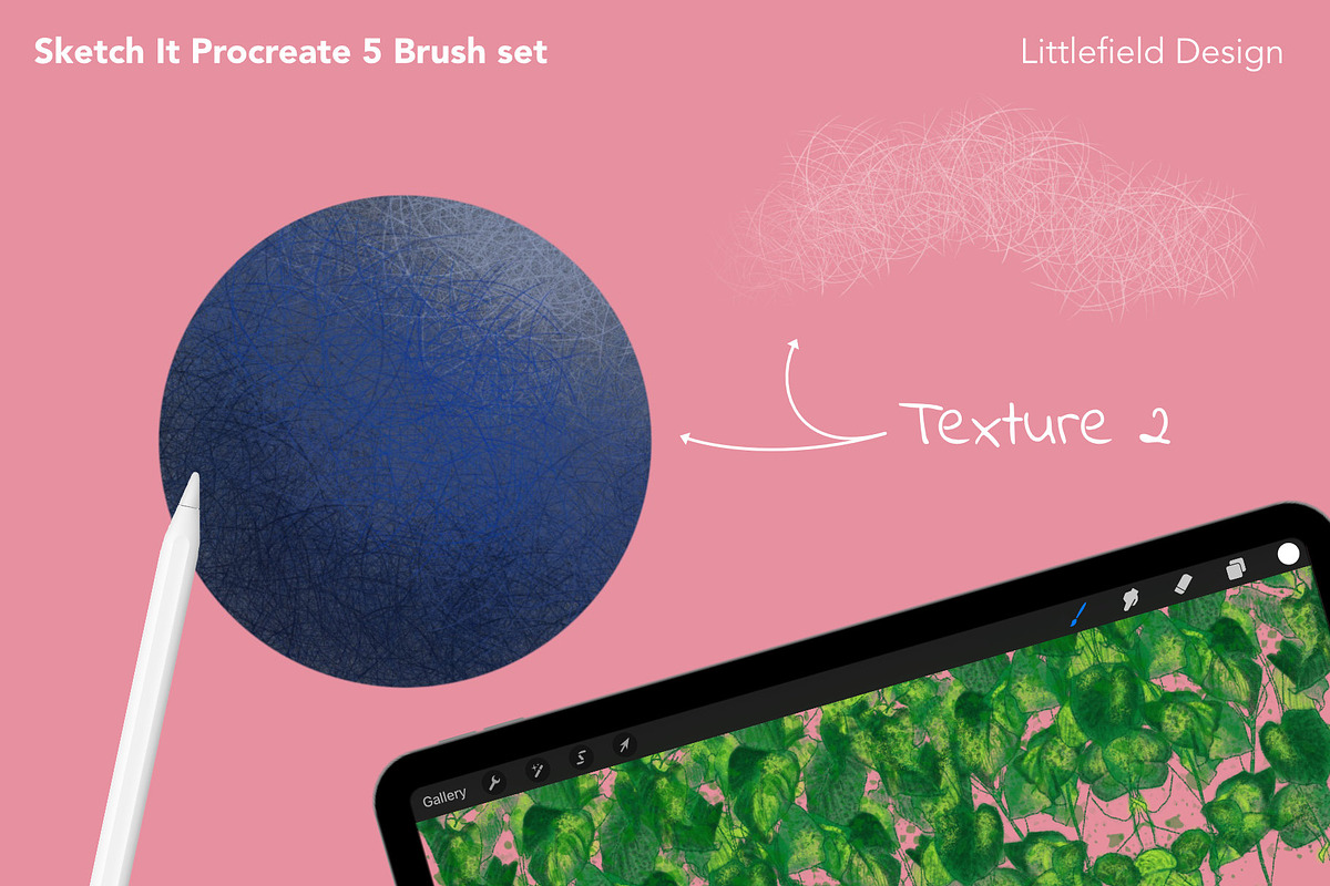 Sketch It Procreate 5 Brush set, a Brush Add-On by Littlefield Design (Photo 7 of 12)