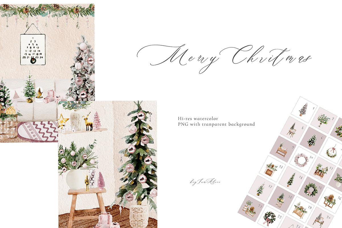 Pink Christmas, a Decorative Illustration by heyiamalice (Photo 15 of 15)