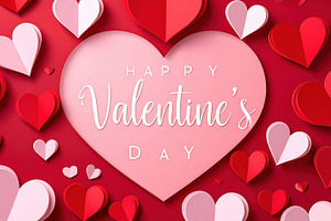 Happy Valentine’s Day Heart Background, a Holiday Photo by Davizro's Market
