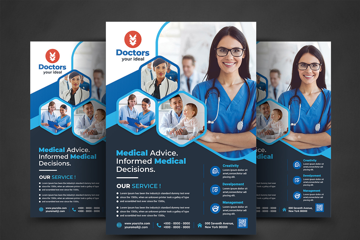 Health & Medical Doctors Flyer, a Flyer Template by AfzaalGraphics (Photo 1 of 4)