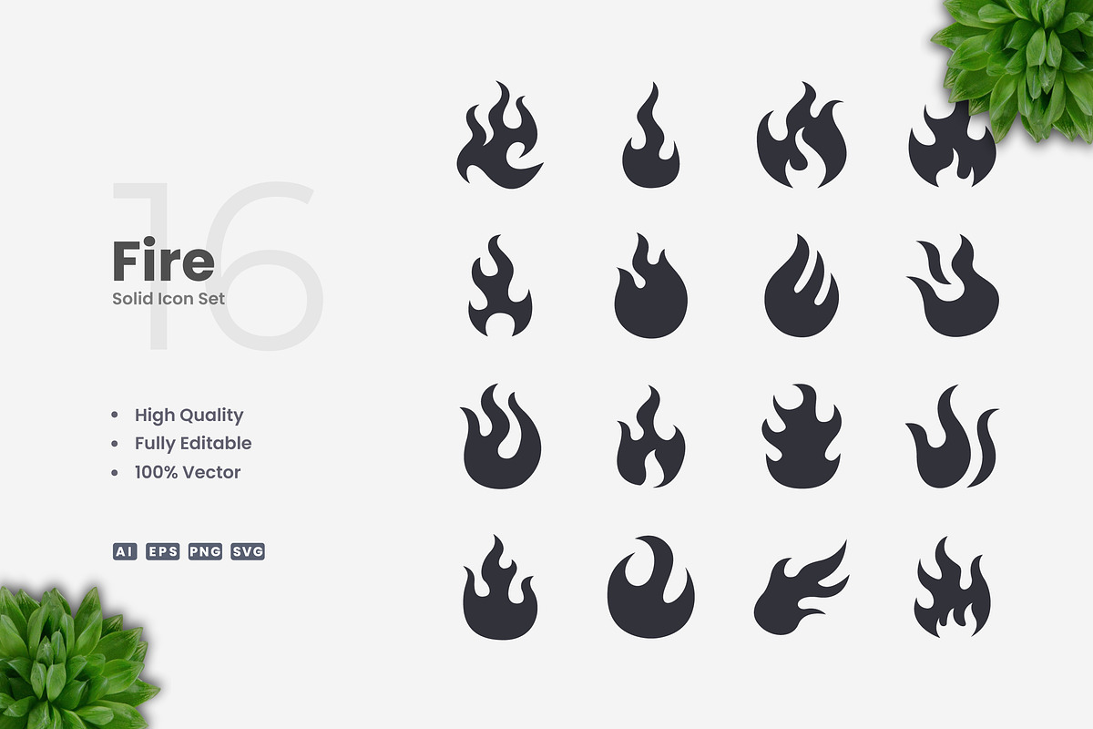 Fire Solid Icons