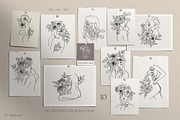 Woman body & flowers - line art set, a Person Illustration by Madiwaso (Thumbnail 6 of 9)
