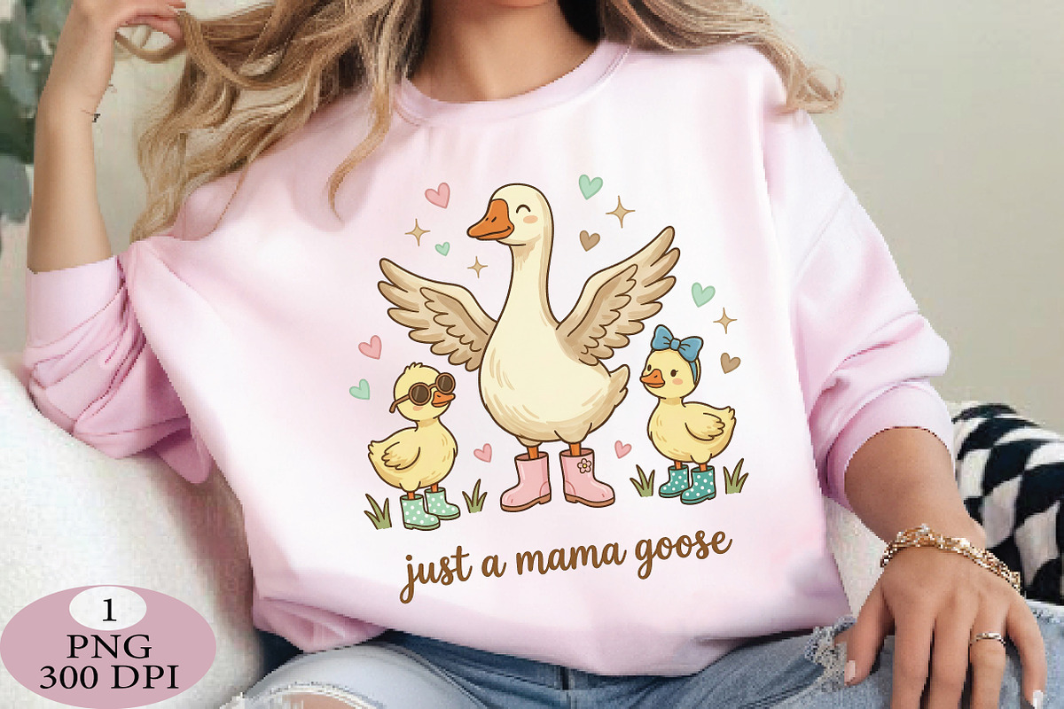 Just a Mom Goose PNG, an Illustration by Daily.Designs (Photo 3 of 5)