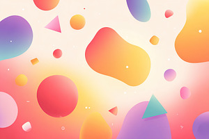 Colorful abstract shapes create a vibrant background design for creative projec, a Photo by AlyaAnd