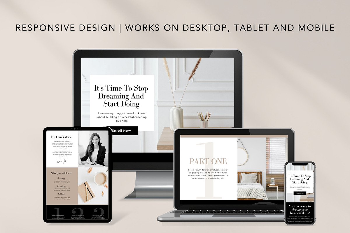 Classic Course Sales Page Template, a Websites & App Template by DeeBeeDesign (Photo 8 of 10)